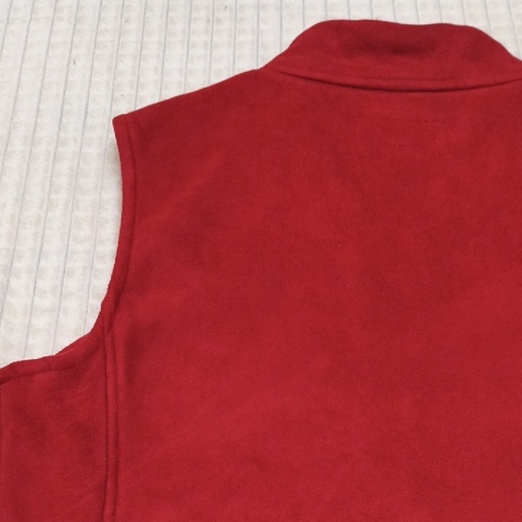 Columbia Red Fleece Vest with Orange Accents - Picture 8 of 14